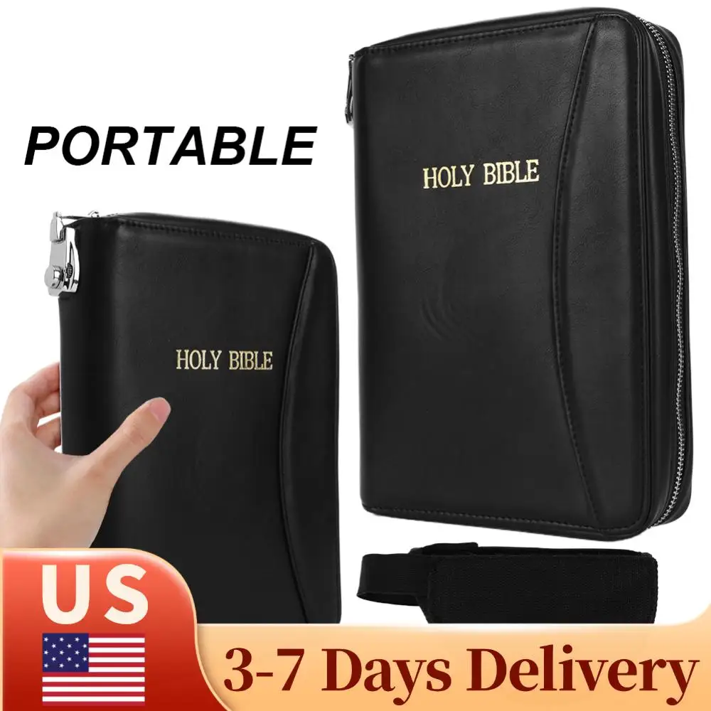 

Lockable Soft Pistols Case Holy Bible Leather Gun Bags Concealed Carry Gun Pouch for Glocks&Small Handguns Storage
