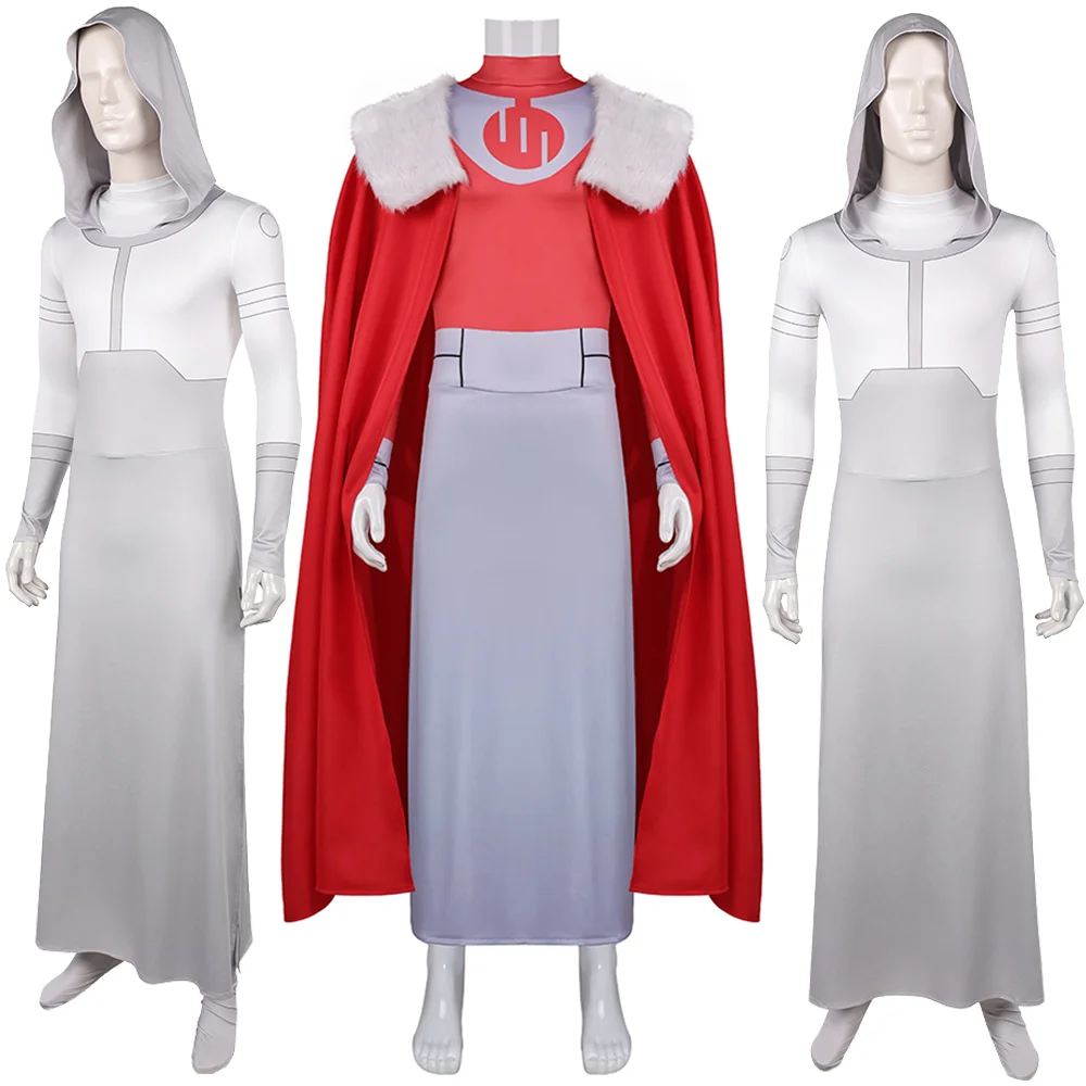 Fantasia Cosplay Thragg Invencível Império de Viltrum Grande Regente Disfarce Adulto Masculino Macacão Capa Trajes Halloween Carnaval