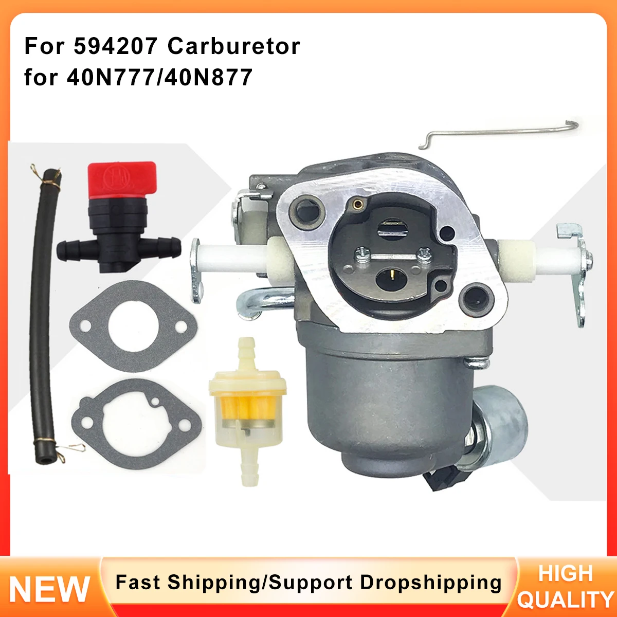 

Replacement Carburetor for Briggs Stratton Engine - 594207 Fits 40N777 40N877 Models
