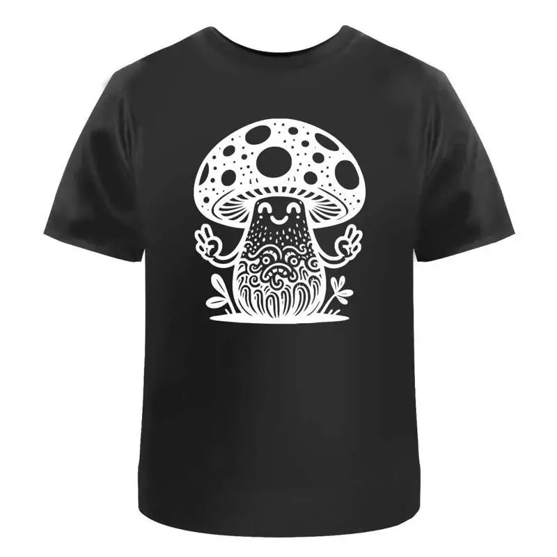 

Meditating Toadstool' Cotton T Shirt Ta048615