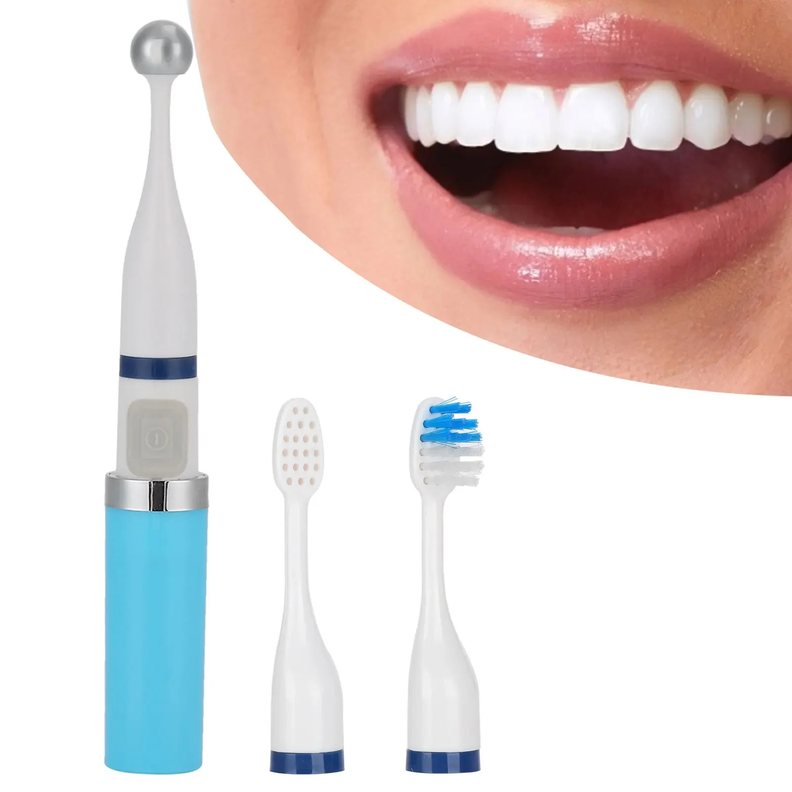 Dispositivo elétrico de recuperação de treinamento muscular de língua, três cabeças, ferramentas de treinamento muscular, massagem de pontos orais, escova de dentes