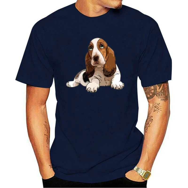 New Arrival fashion heavyweight Hot Sale vintage Summer streetwea vintage funny Men tshirt Basset Hound men T-Shirt tees top