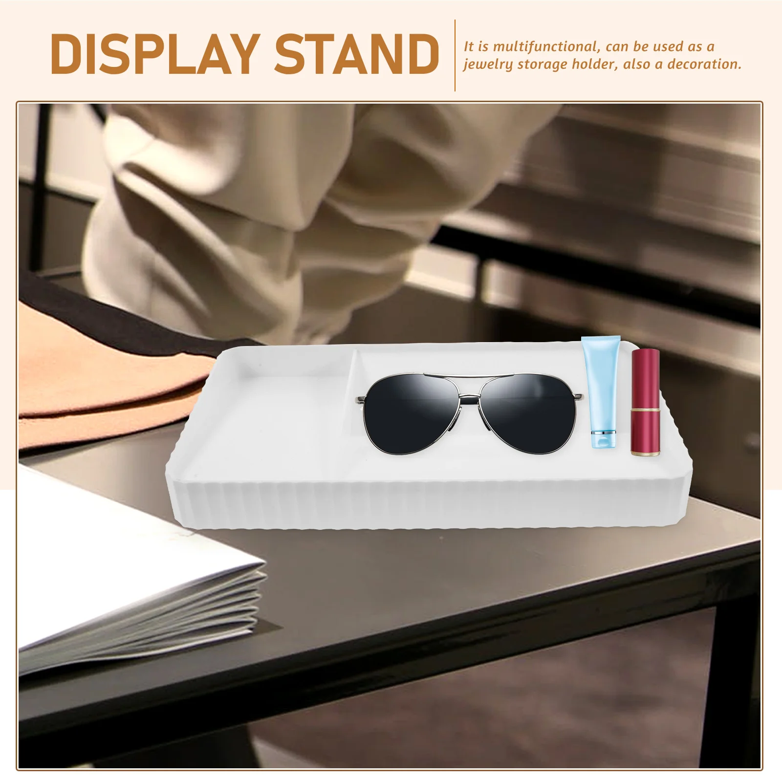 

Stationery Storage Tray Jewelry Dish Pen Holder for Desk Pp Organiser Display Stand
