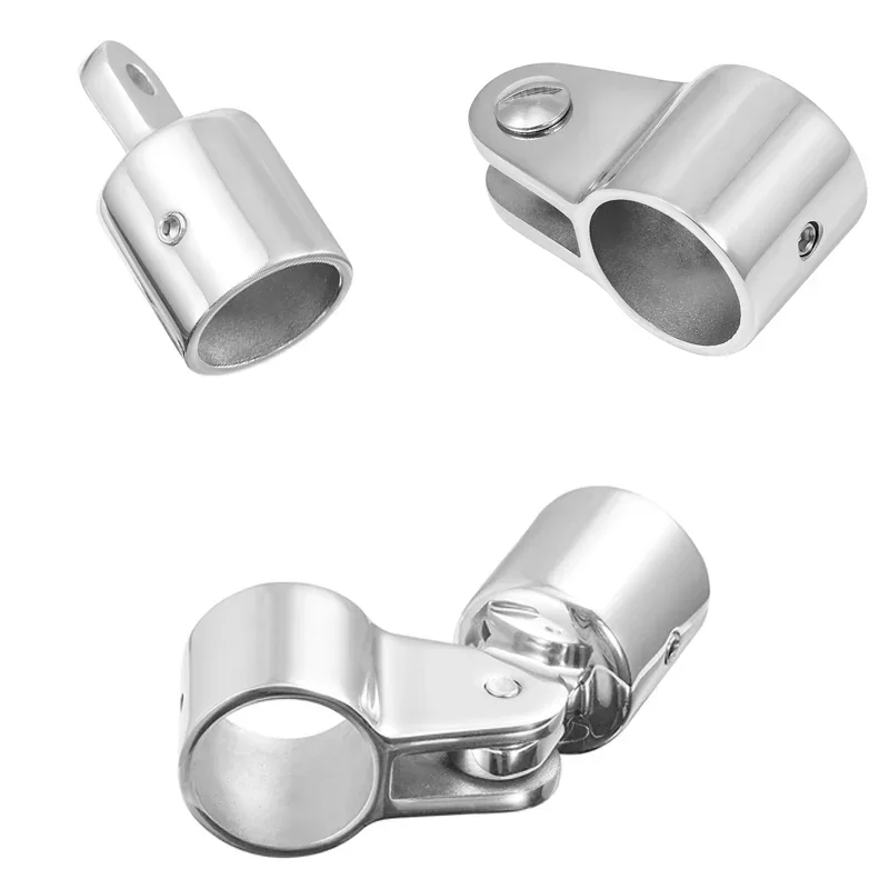 316 Stainless Steel Bimini Top Caps Tube Eye End Top Fitting Marine Bimini Canopy Slide Cap Combination Boating Accessories