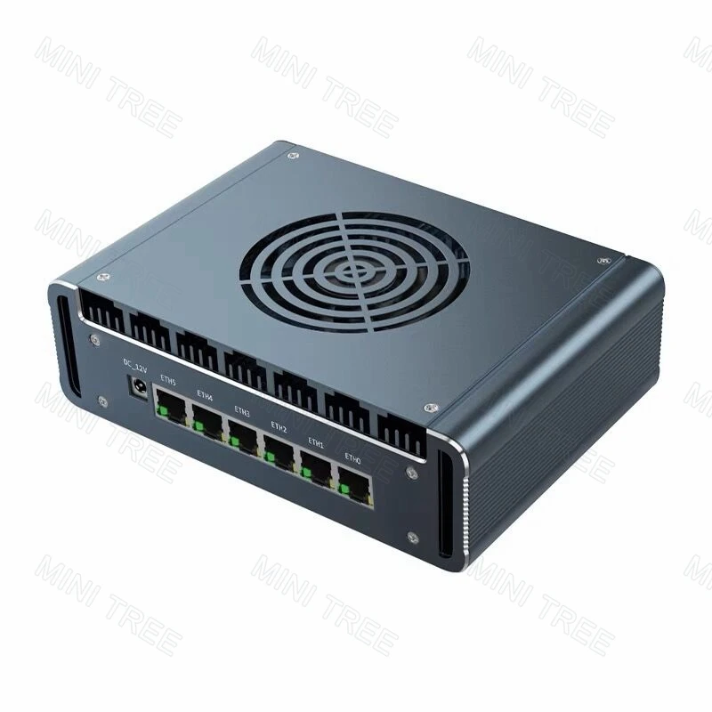 Fan Cooling Mini Firewall Server 6xi226 2.5G Lan Intel Core i7-13620H i5-1345U PFsense Ubuntu Mini PC Gateway DDR5 RAM 2.5" SATA