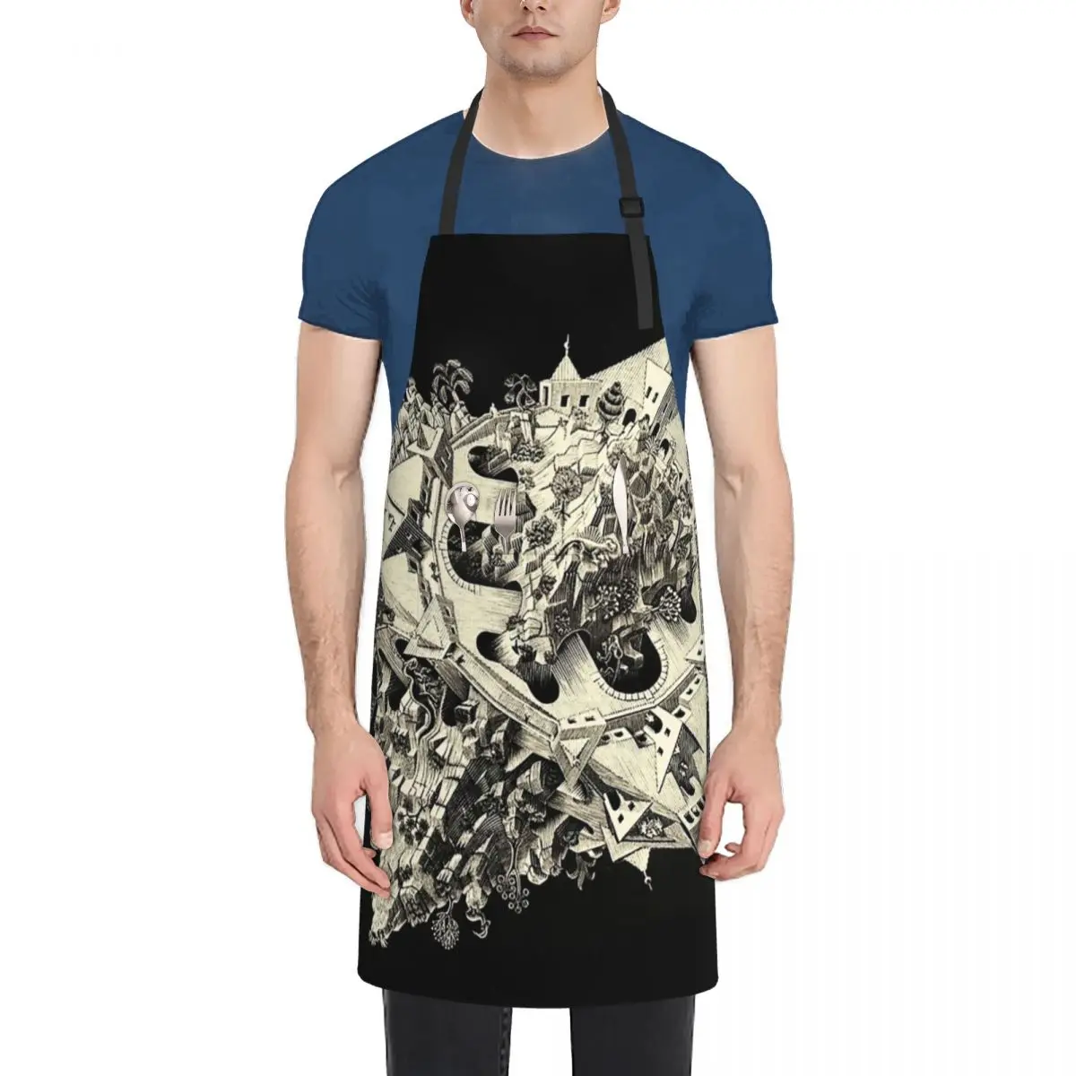 

M.C. Escher Apron christmas kitchen cloths Useful Things For Kitchen For Hairdresser New year's Apron