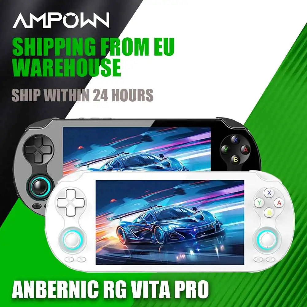 Console de jeu portable Ampown ANBERNIC RGVITAPRO, écran 5,5 pouces, lecteur de jeux rétro Android, 5000 mAh, prend en charge RixelHK Wifi, multijoueur en ligne