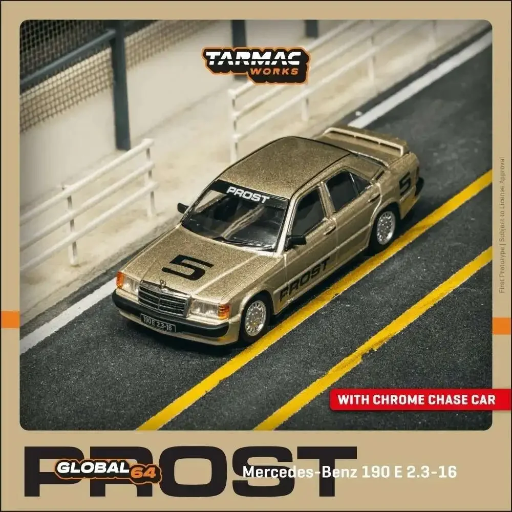

PreSale TW 1:64 Mercedes Benz 190 E 2.3 16 Race Of Champion 1984 Alain Prost Diecast Car Model Collection Toys Tarmac Works