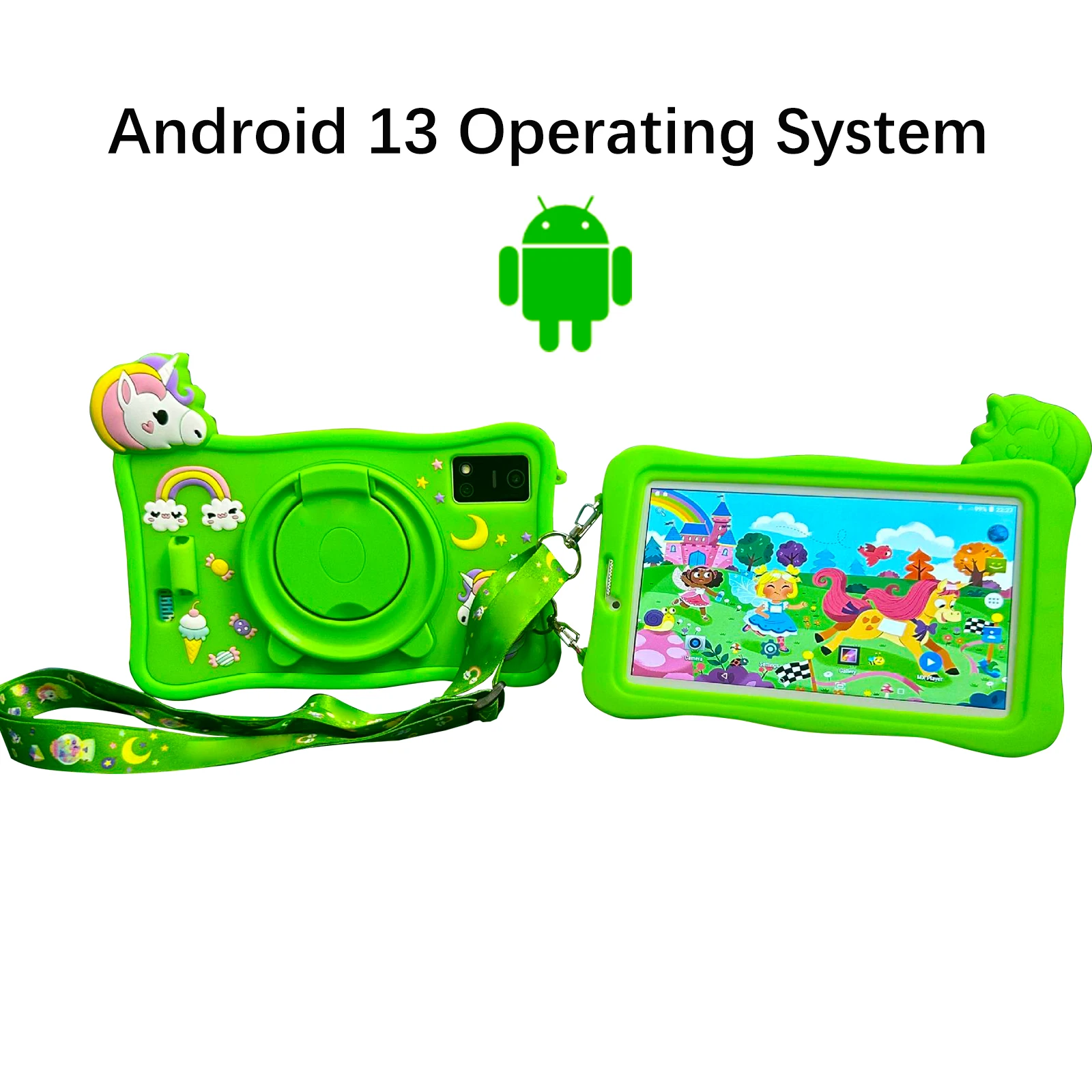 Kids Learning Education Tablet, presente das crianças, Quad-core, WiFi, Android 13 PC, 7 ", 6GB de RAM, 256GB ROM, 5000mAh