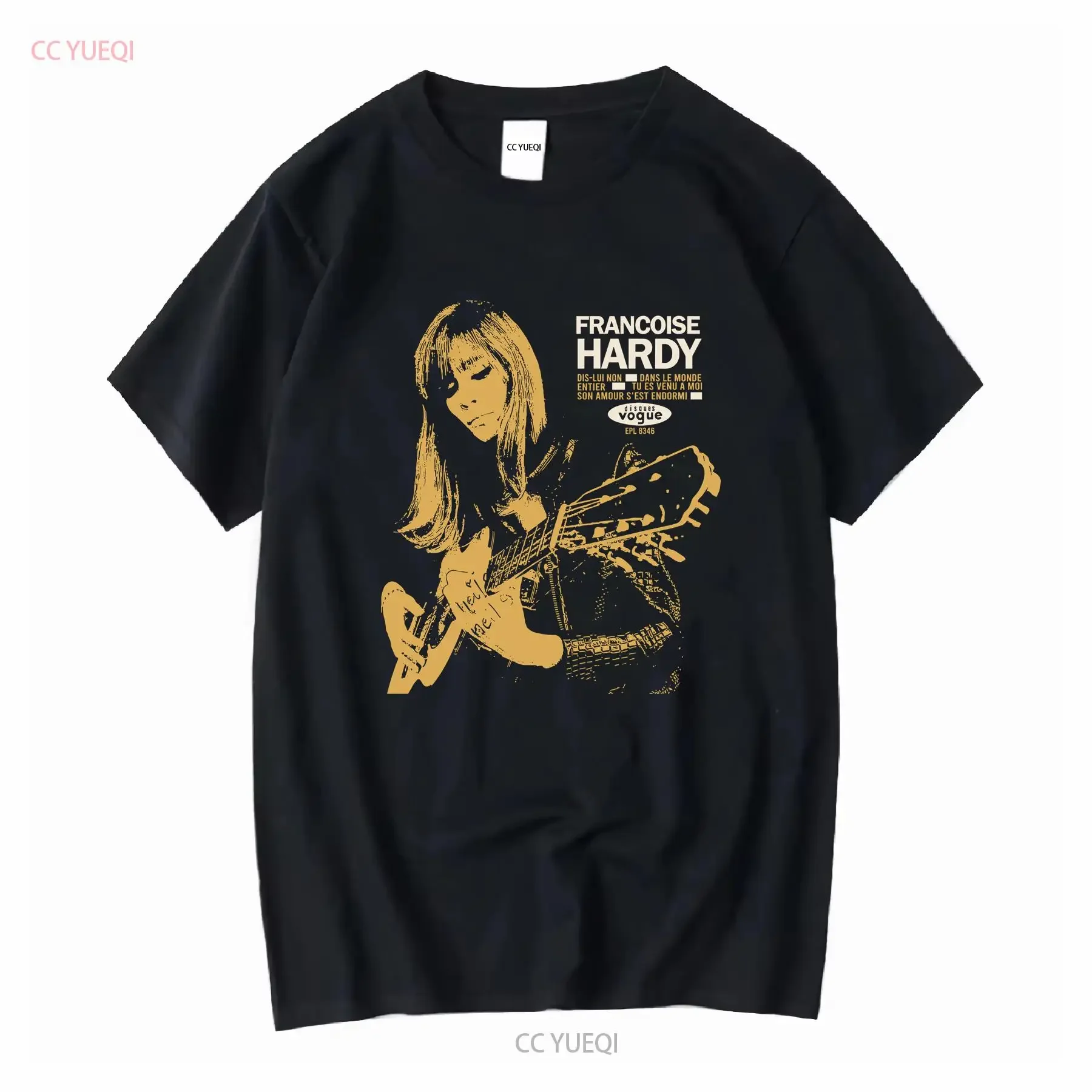 

Classic Guitar Girl Retro Hardys Essential T Shirt vintage Washed Top For Everyday Wear Slightly homme Breathable Unisex Soft