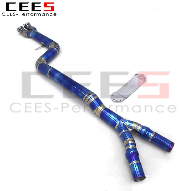 CEES Tuning Exhaust Mid Pipe Single Tube for BMW M3/M4 F80/F82 3.0T 2015-2019 High Performance Titanium Alloy Exhaust System