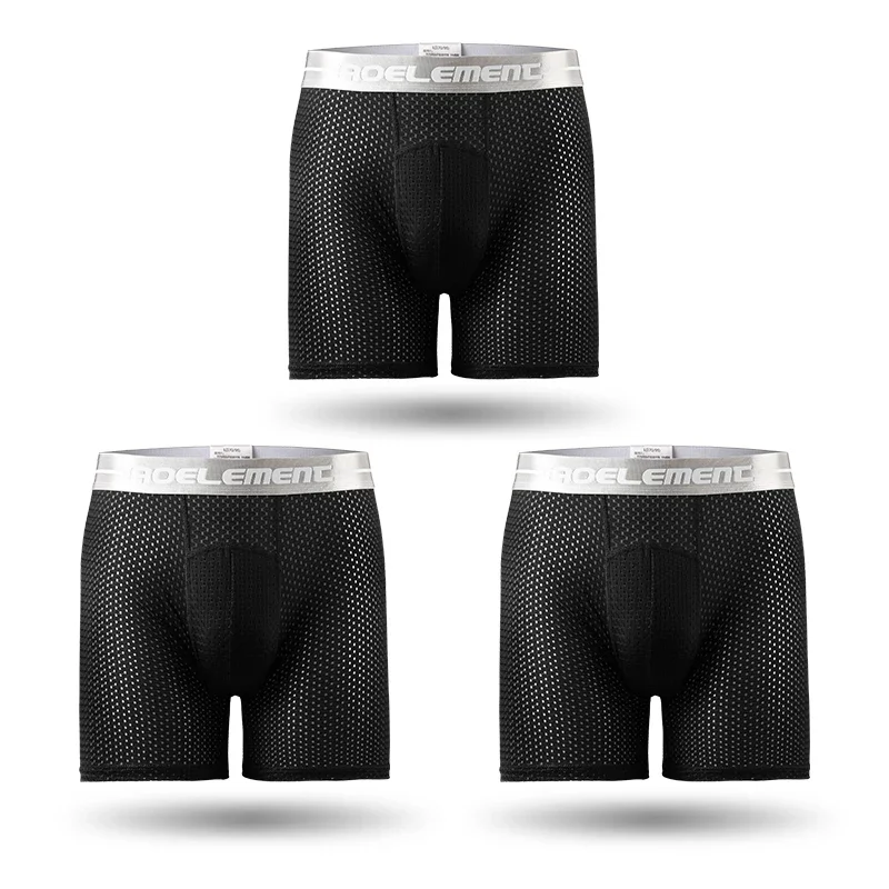 3-delige lange sportslips voor heren Running anti-slijtage been grote maat ijszijde boxers