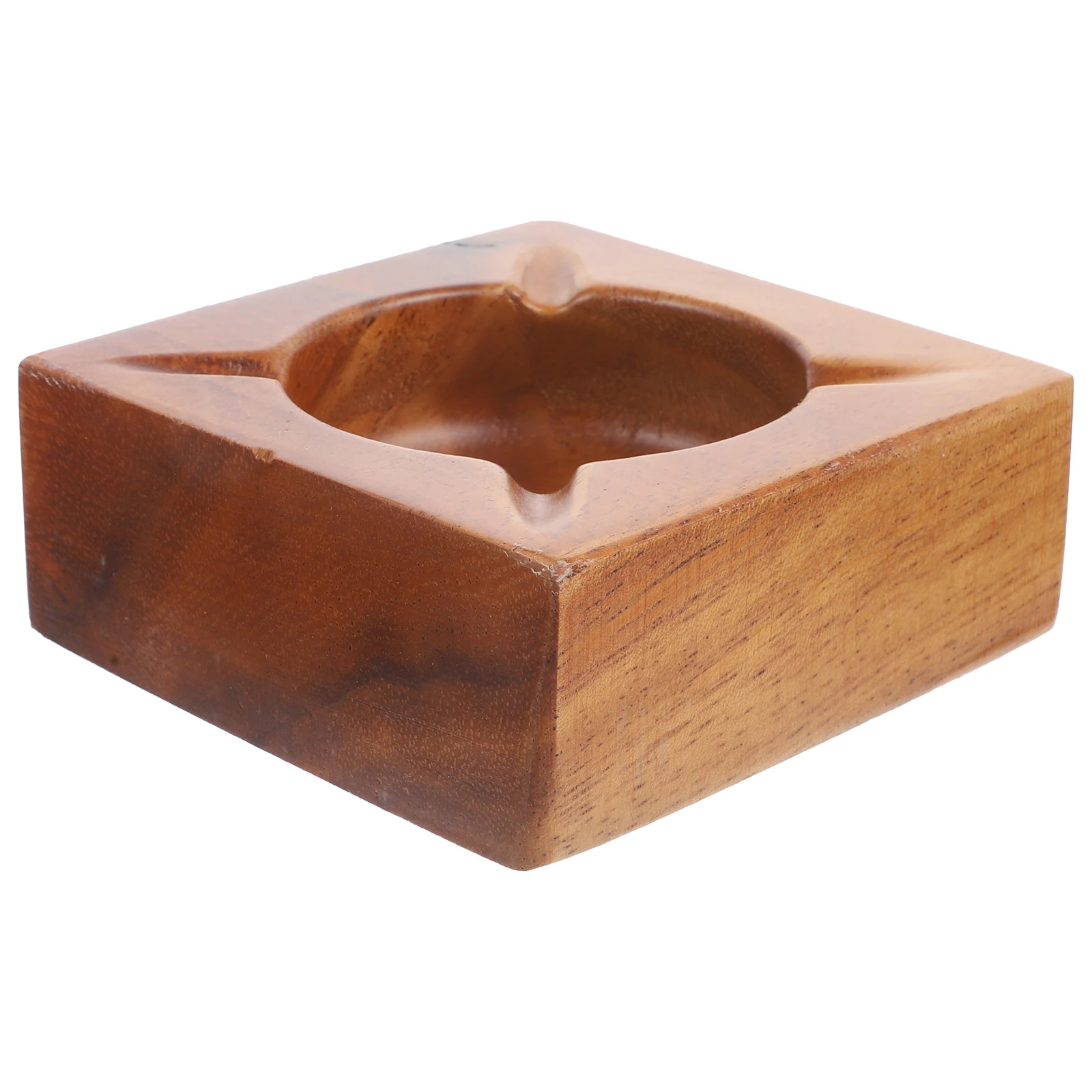 

Wooden Ashtray Vintage Home Office Decor Creative Desktop Tabletop Cigarette Holder Large Size Portable Retro Wooden Ashtray