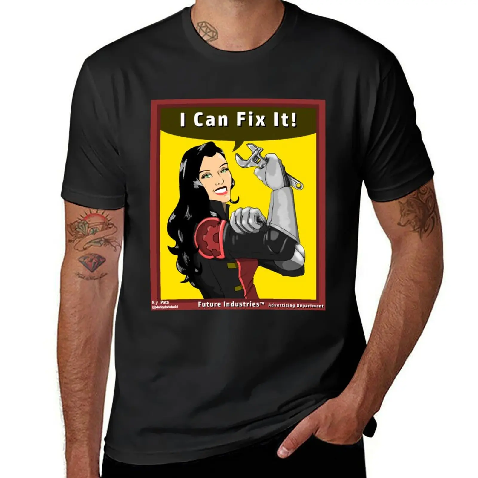 Asami Can Fix It! T-Shirt oversized plus sizes summer tops plain black t shirts men