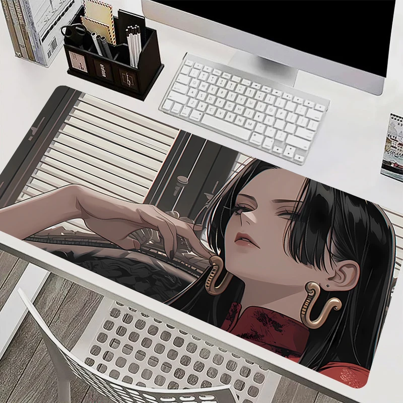 Mousepad Laptop Mouse Pad Office PC Accessories Keyboard Pad Rubber Cup Mat Soft One Piece Boa·Hancock Mouse Mat Large Desk Mat