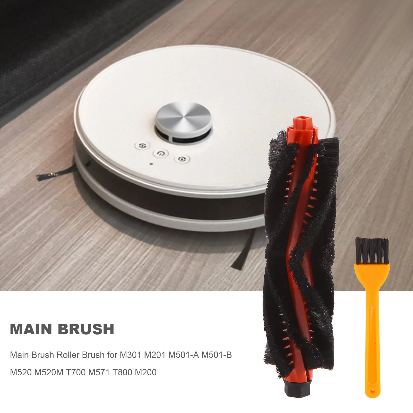 Main Brush Roller Brush for Lefant M301 M201 M501-A M501-B M520 M520M T700 M571 T800 M200 Robotic Vacuum Cleaner