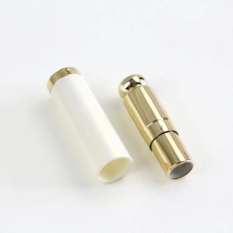 Tube de Rouge à Lèvres en Plastique ABS, 3.5g, Platine, Style Snap, Intervalles, Cosmétiques AfricTube Dia 12.1mm, Récipient Baume Jules, Paquet, 25/50 Pièces