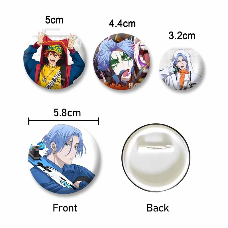Anime SK8 The Infinity Langa Shadow Cosplay Badge Reki Kyan Cherry Button Pin Cartoon Character Brooch Bag Jewelry Accessories