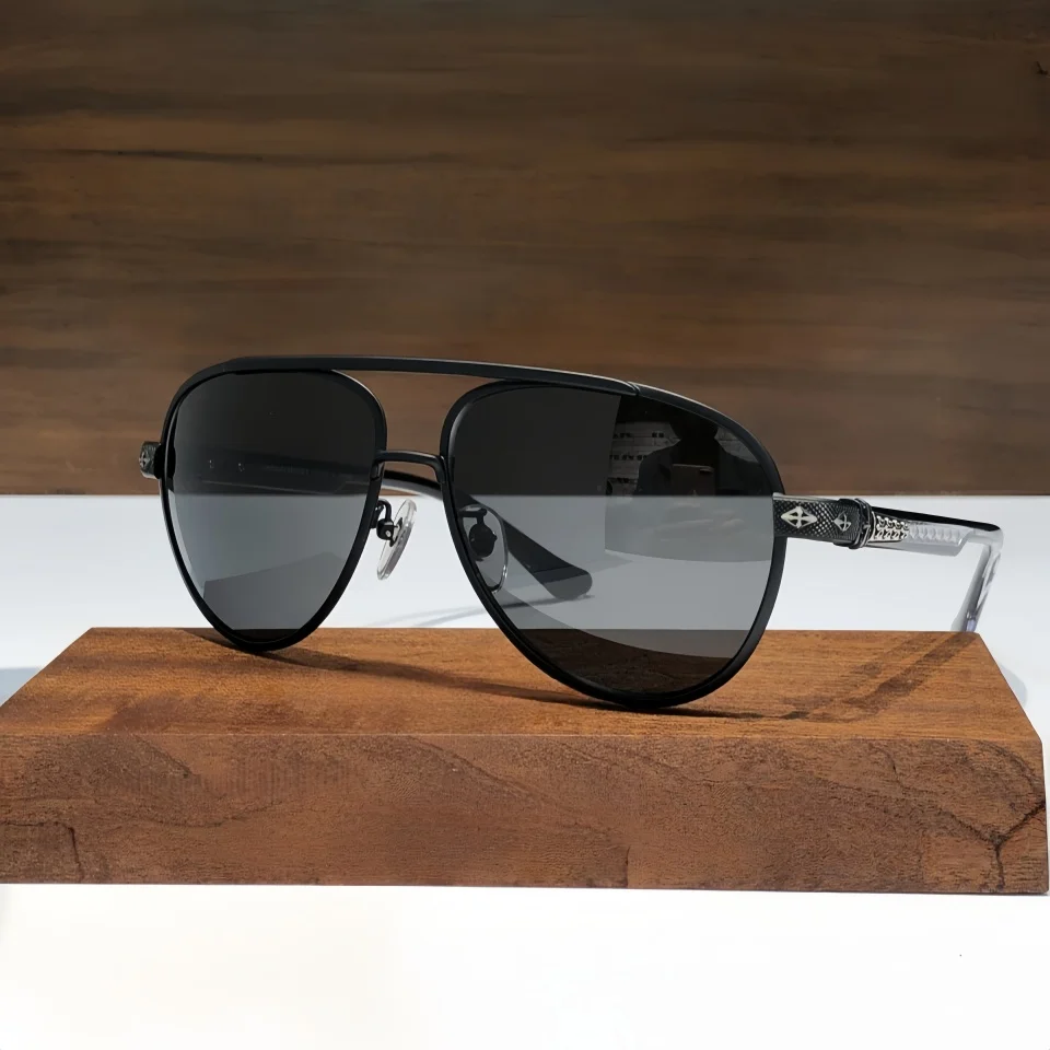 

New Luxury Men's Pilot UV400 Large Frame Outdoor Driving Sunglasses High Quality Brand Design Fashionable Women's Sun Glasses