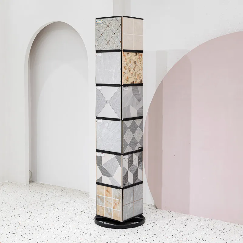 

Tile display stand Wood floor display stand Rotatable aluminum gusset sample Integrated ceiling Stone swatch display stand