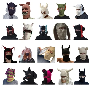 Topi Beanie Rajut Tanduk Setan Kartun Anak Perempuan Topi Pesta Y2K Alat Peraga Foto Topi Liburan Pesta Anak Perempuan Panas Tanduk Malaikat 8 topi tanduk setan penjualan terbaik - №