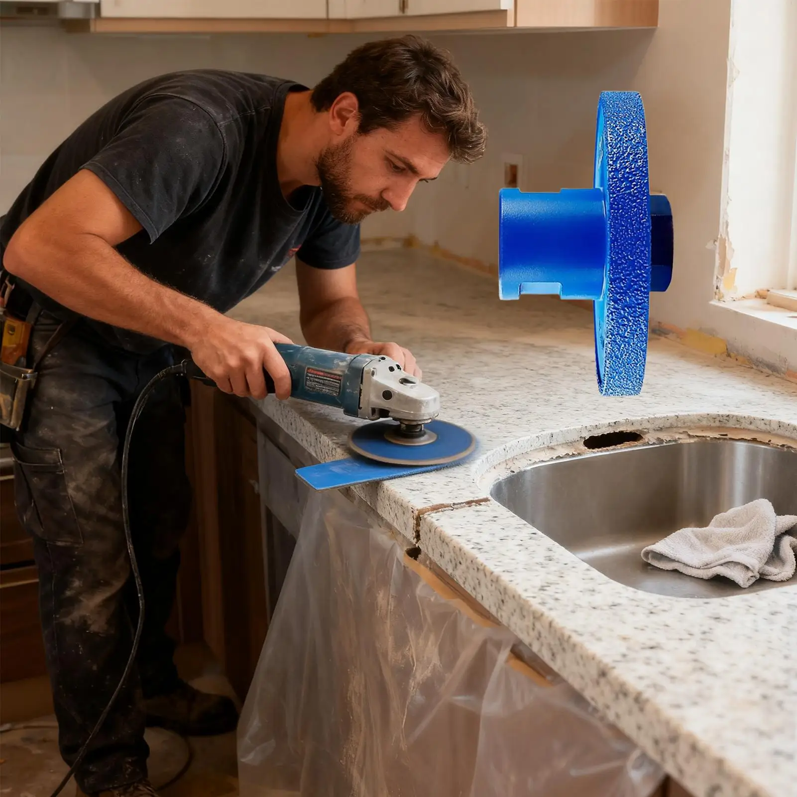 

Шлифовальный круг для бетона, инструмент для формирования цемента, колесо для обработки канавок из кварцевого камня для подрядчиков, профессионалов, ремонта мастерской