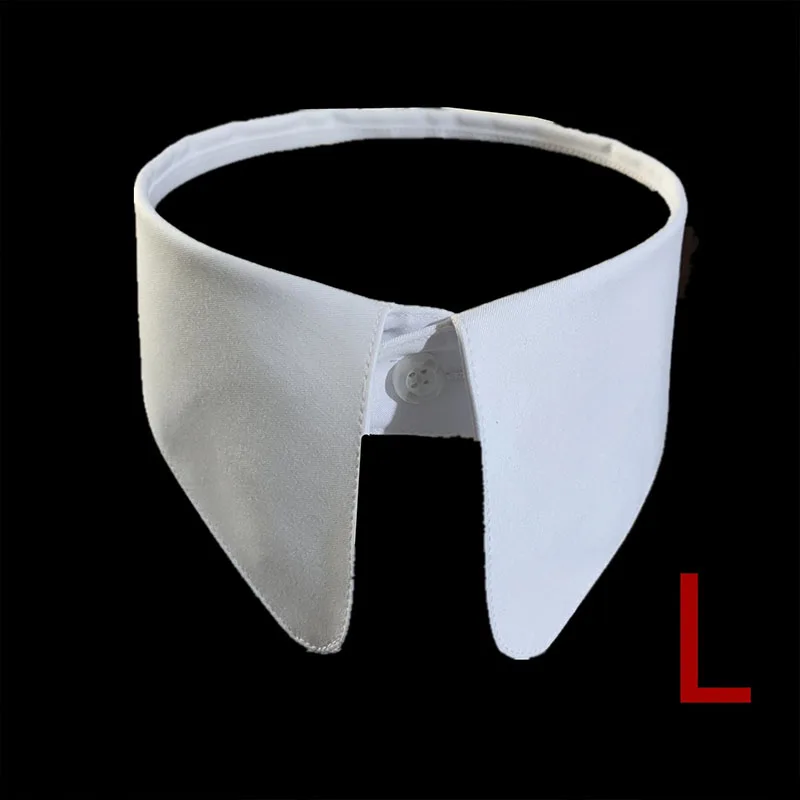 

Рубашка с искусственным воротником в белую полоску для женщин и мужчин, съемный лацкан, искусственный воротник, вырез, мужской аксессуар с накладным воротником