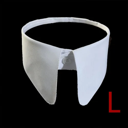 Imagen 1 del producto Camisa de cuello falso a rayas blancas para mujeres y hombres, solapa desmontable extraíble, escote de cuello falso, accesorio de cuello falso para hombres