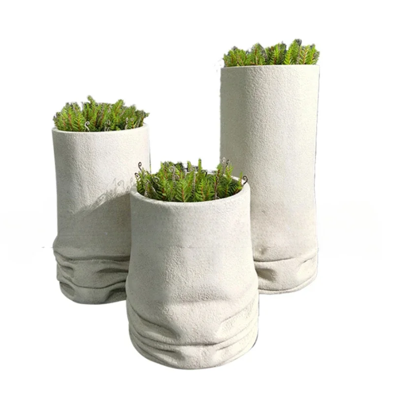 Style Large Indoor Outdoor Garden Fiberglass Planters Decorative Flower Pot for Floor Usage Planter Pots Indoor Plants