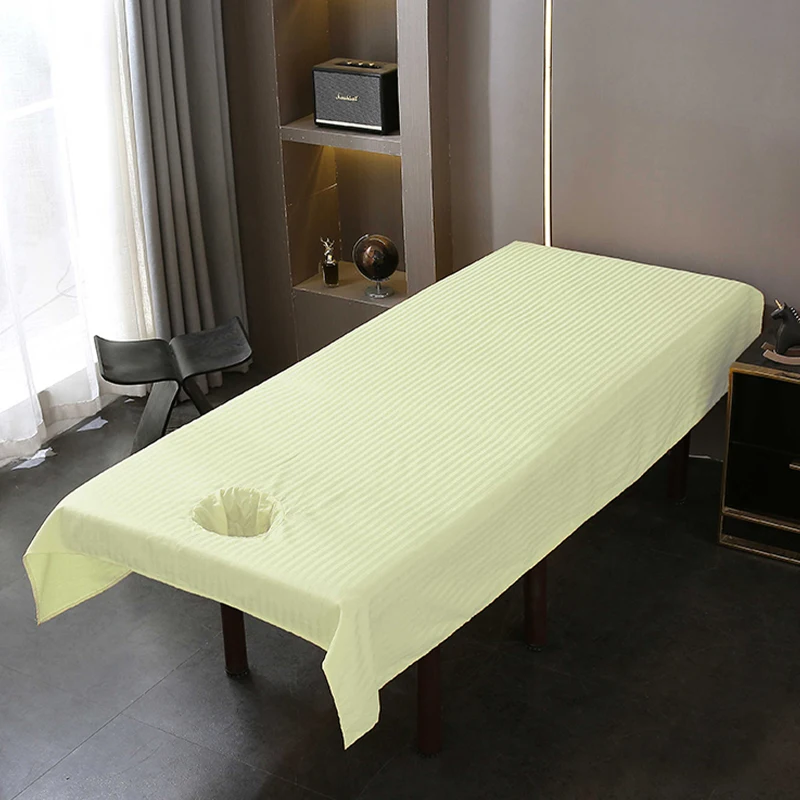 Reusable Beauty Beds Sheets Cotton Body Massage Table Cover Beauty Salons Spa Treatment Therapy Bed Sheet With Face Hole