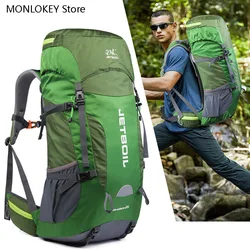 High Quality Outdoor Mountaineering Backpack Fashion Waterproof Travel Hiking New Backpack 55L Large Capacity Sport Bag