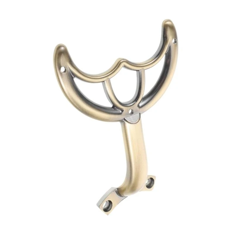 

652F Ceiling Fan Replacement Arm Bracket Rack Support Quiet Operations Desk Bedside, Zinc Construction, Modern Coffee Color