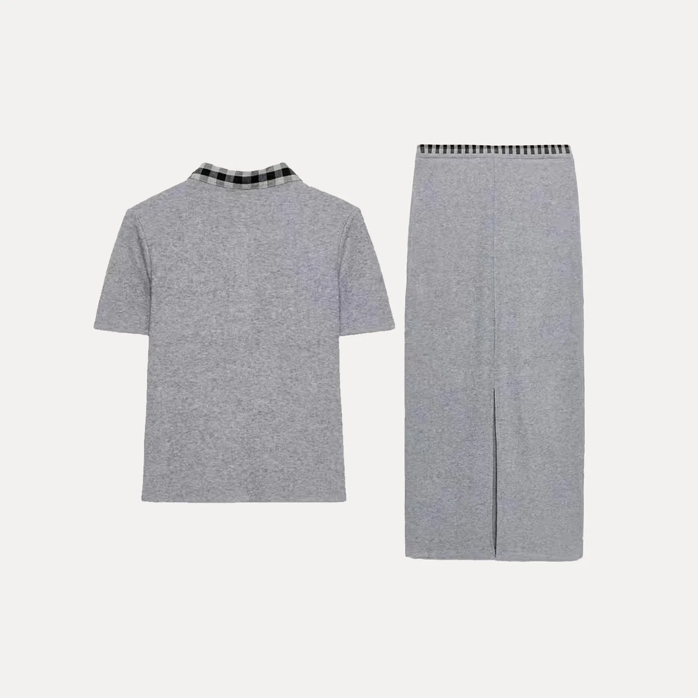 Z レディース ファッションセット 2025年秋シーズン オルトスヴェ プリーツミディスカート ベルト付きデザイン カラースプライシング スレ