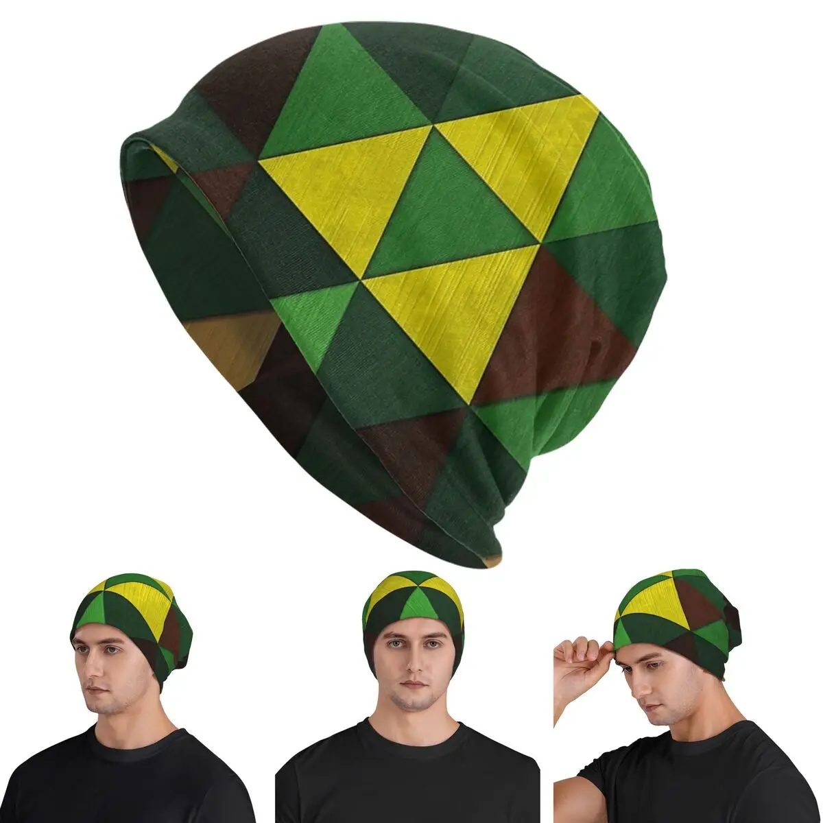 

Triforce Quest Skullies Beanies Hats Warm Autumn Winter Outdoor Cap Knitted Bonnet Caps for Men Women Adult
