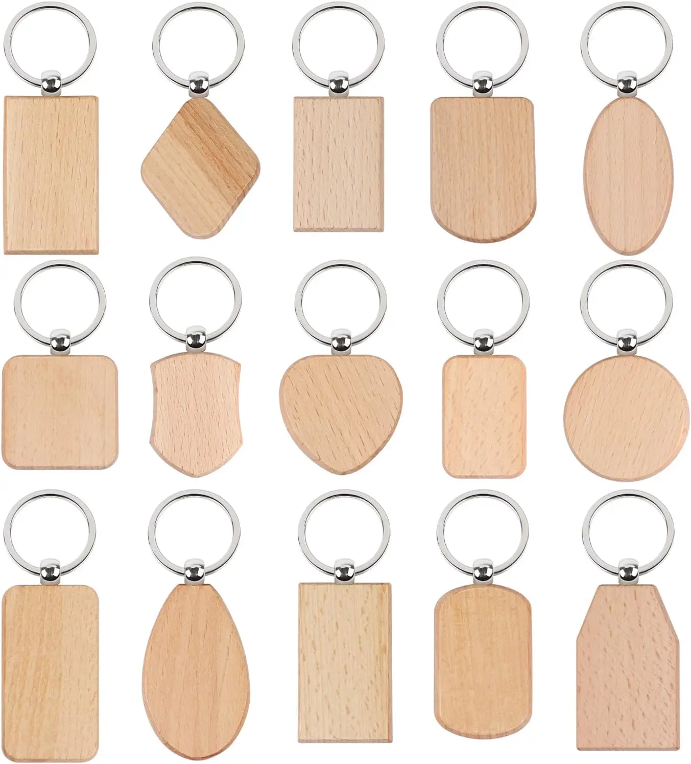 

15-детали необработанного дерева, полуфабрикат, подвесной кулон, сделай сам, лазерная гравировка, деревянные изделия, брелок, бирка для домашних животных, подарки ручной работы