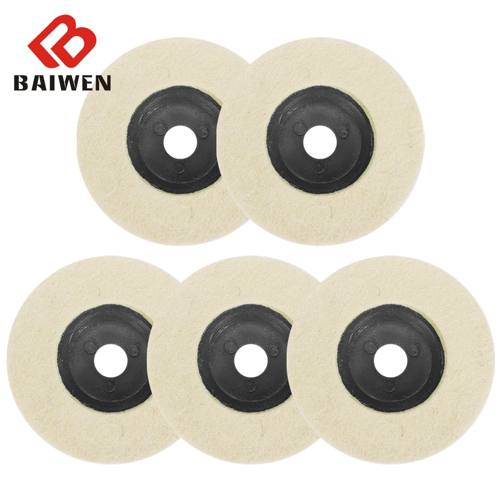 4 zoll Wolle Polieren Rad Polieren Pad Winkel Grinder Polieren Disc Polierer Pad Schleif Werkzeug für Metall Marmor Glas Keramik