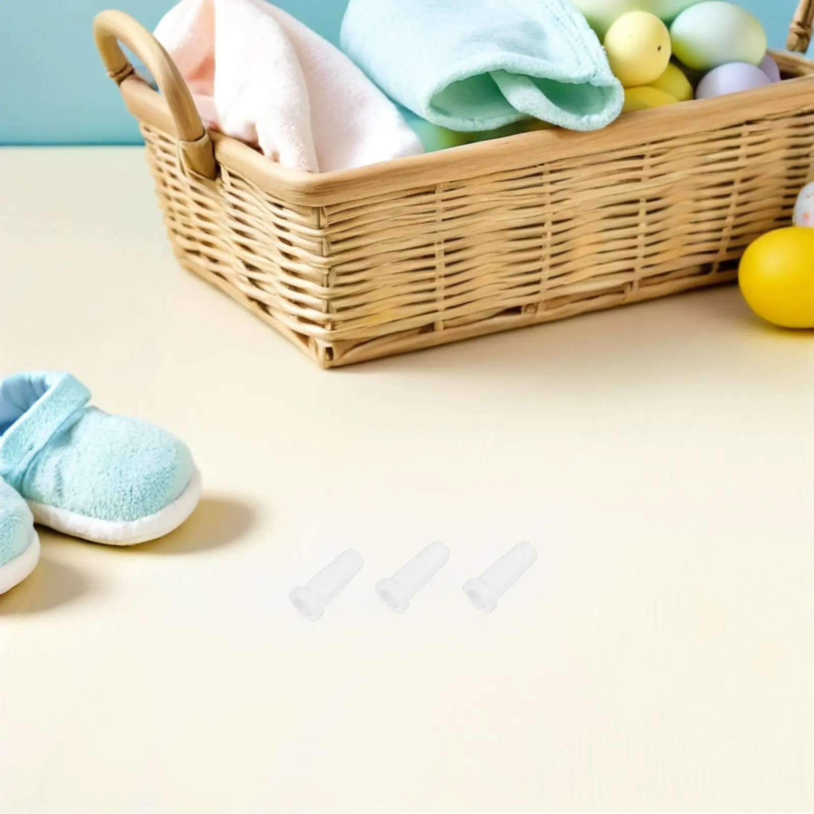50Pcs Baby Crib Wheel Accessories White 33x16mm Plastic Stem Socket Chair Caster Sleeve Inserts Furniture Stem Socket
