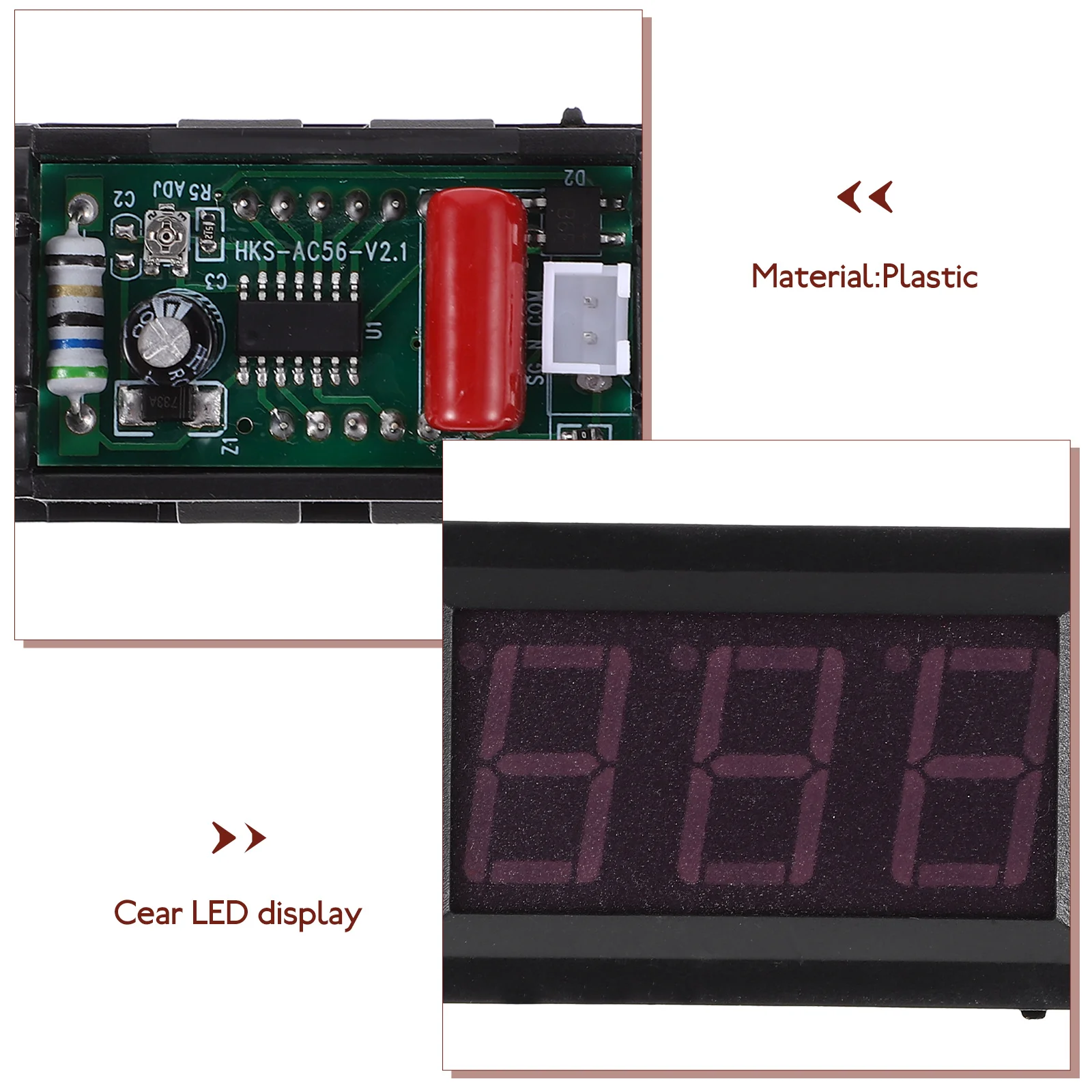 

25-500V Voltage Meter Led Digital Voltmeter Head Mini Voltage Gauge For Motorcycle Durable 2-Wire Digital Meter Head