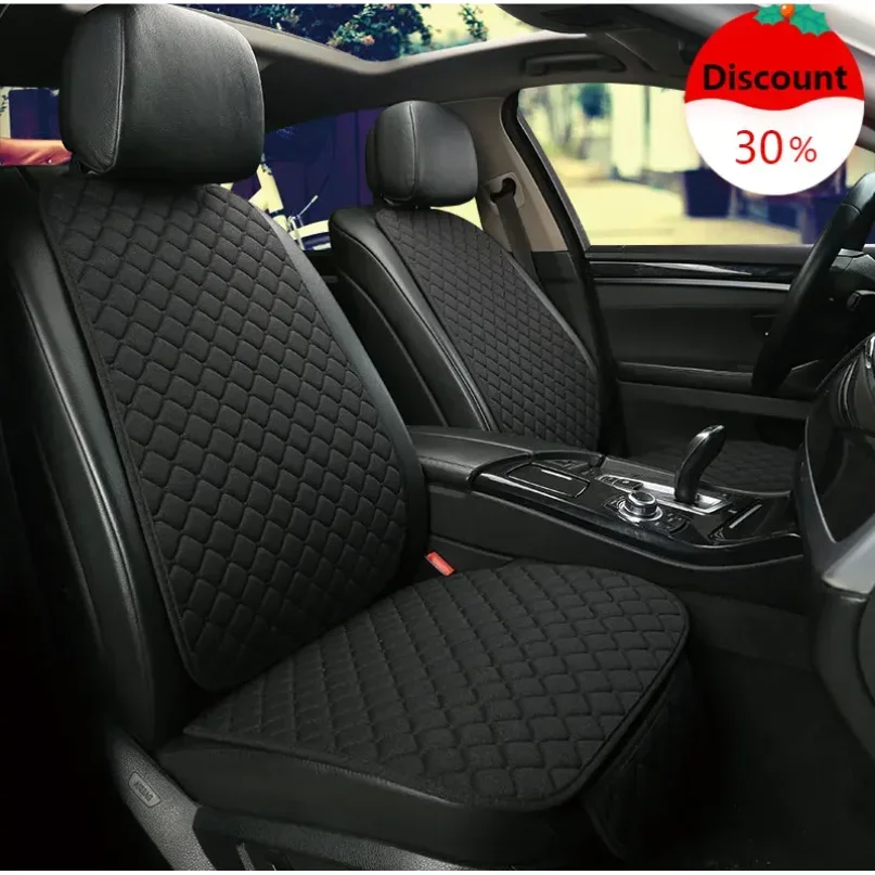 Funda universal para asiento de coche, material de lino, cojín transpirable fresco para verano, para sedán, SUV, camioneta, acce