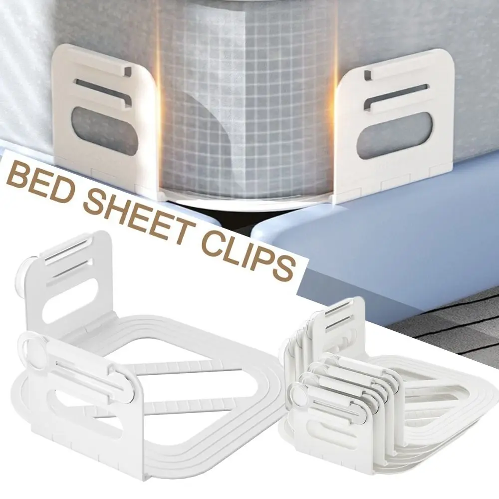 

4PCS Portable Invisible Lock Sheet Holders Adjustable Heavy Duty Bed Sheet Holder DIY Easy Installation Mattress Buckle