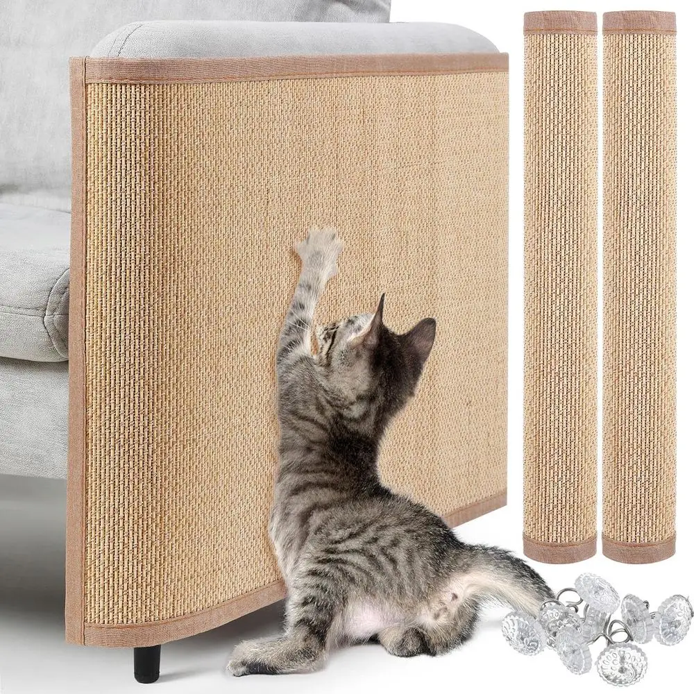 

2 Pcs Cat Scratch Furniture Protector Mat for Couch, Sofa, Chair, Easy Installation (19.7 x 31.5 Inch)