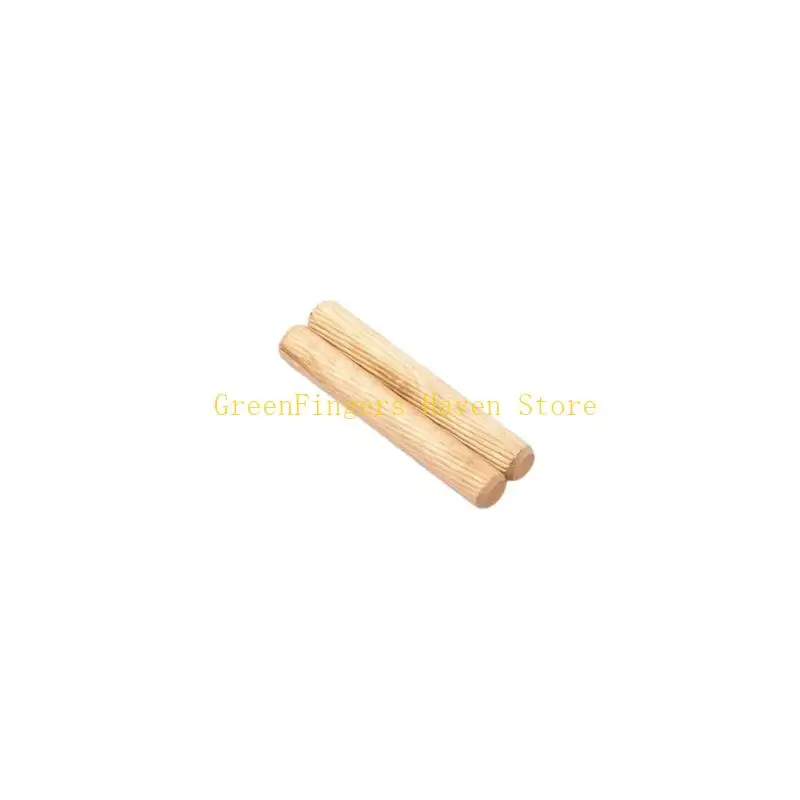 F68D 100Pcs Wooden Dowel Pin 6x40mm 8x40mm 10x40mm Fluted Rod Dried Beveled Hardwood