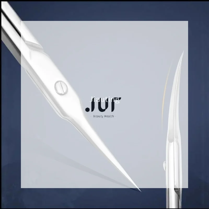 Professional Manicure Scissors Cuticle Regrowth Cut Curved Tip Nail Pedicure Grooming Stainless Steel Dead Skin Remover