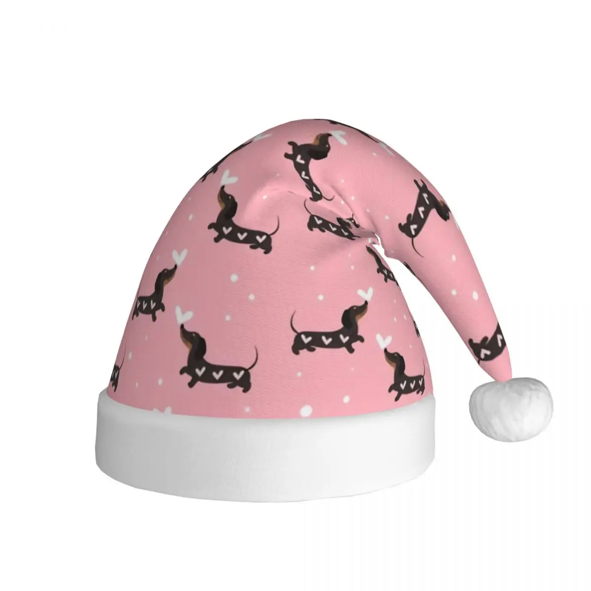 Cute Dachshund Anime Cartoon Christmas Hats for Adult Men Women Dogs Animal Santa Hat Cap Xmas Gifts