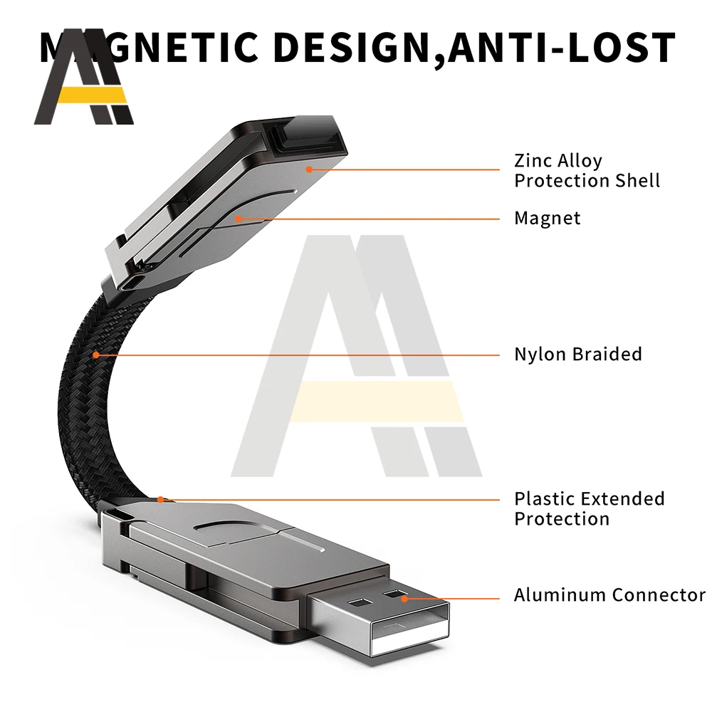 

Мультикабель для быстрой зарядки 4 в 1, TYPE-C, 60 Вт/IOS, 27 Вт, универсальный PD, кабель для быстрой зарядки, брелок для передачи данных