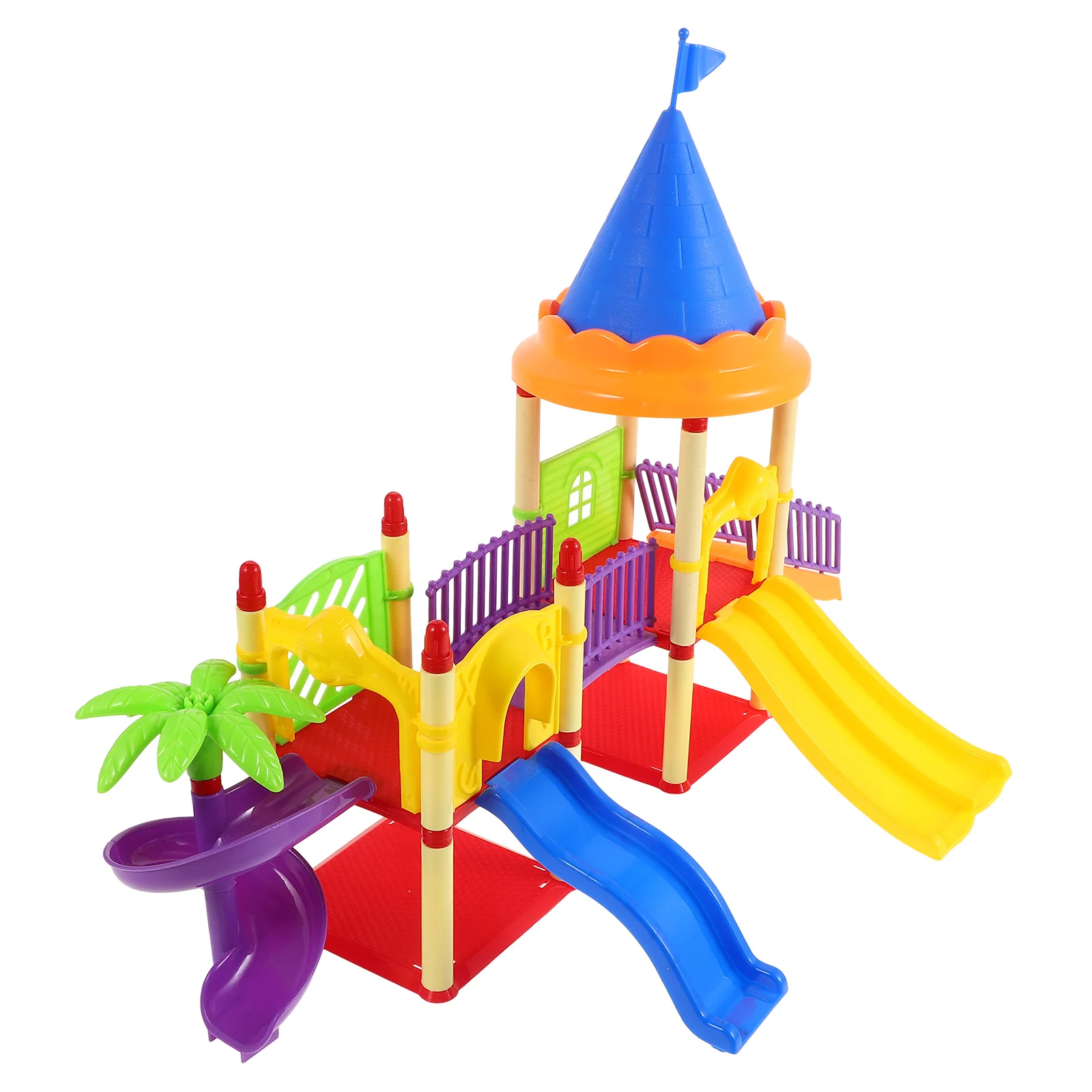 Toys Slide Playground for Kids Miniature Building Ornament Accessories Small Models Sand Table Material Child