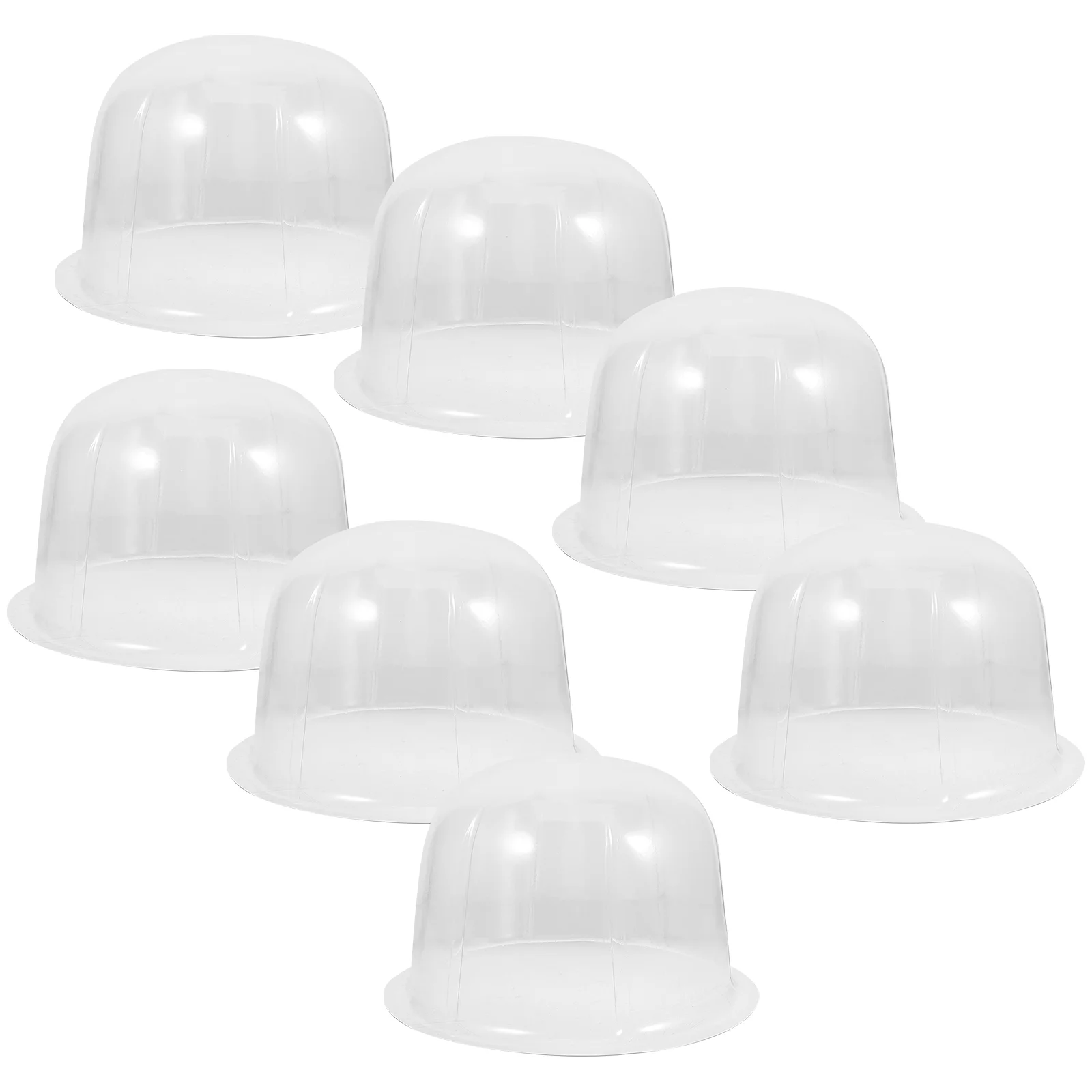 

8 Pcs Cap Universal Bump Hat Support Round Dome Stand Holder White Pvc Caps Travel