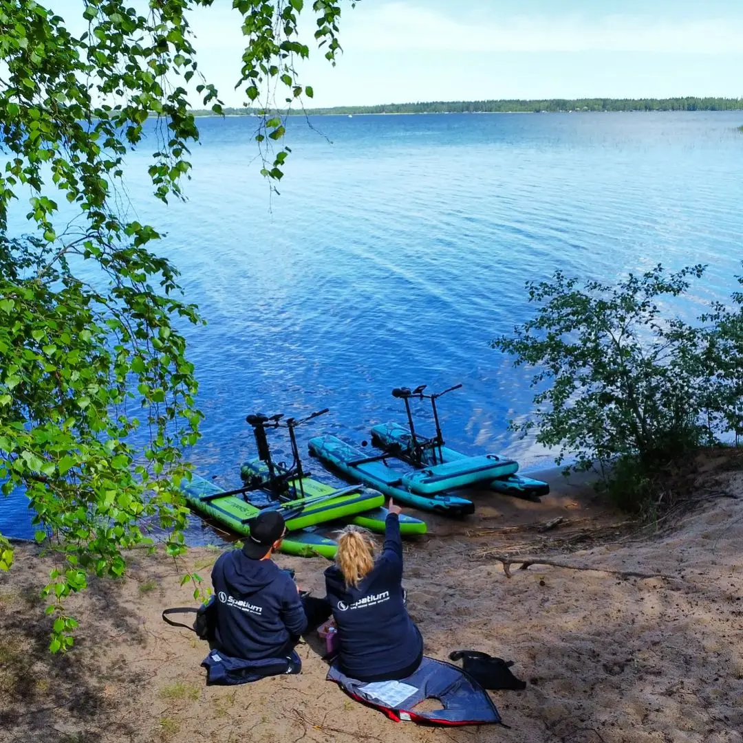 

Favorite 2025 New Collection Water Sports Equipment Inflatable Play Water Cycle Games Floating Sea Bike for Sale