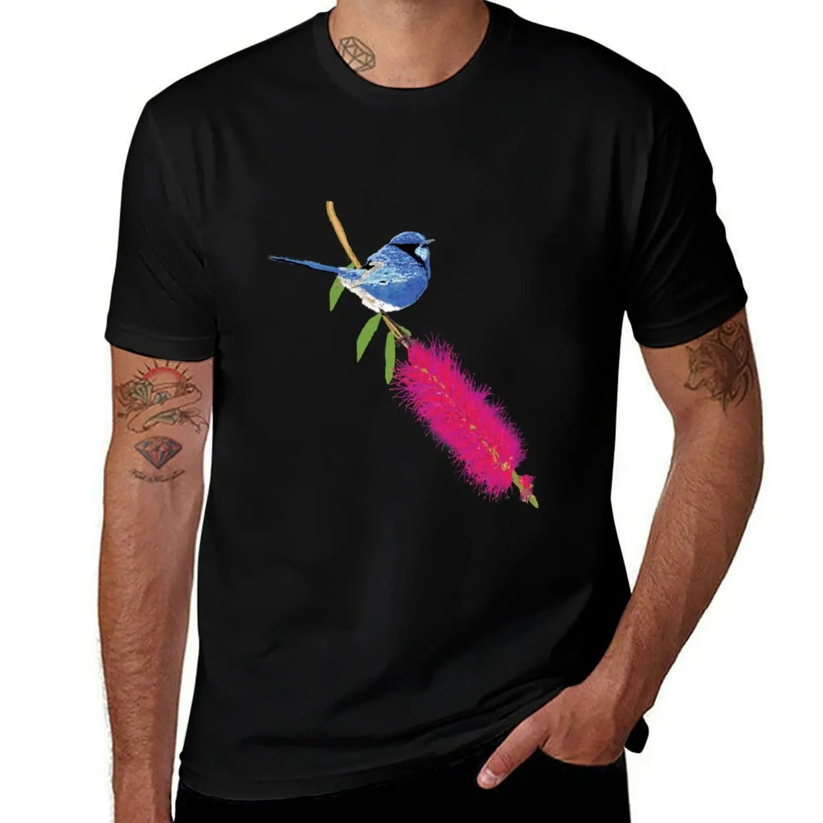 Splendid Fairy-wren by Chrissy Wild T-Shirt Industrial Work Tee Shirt