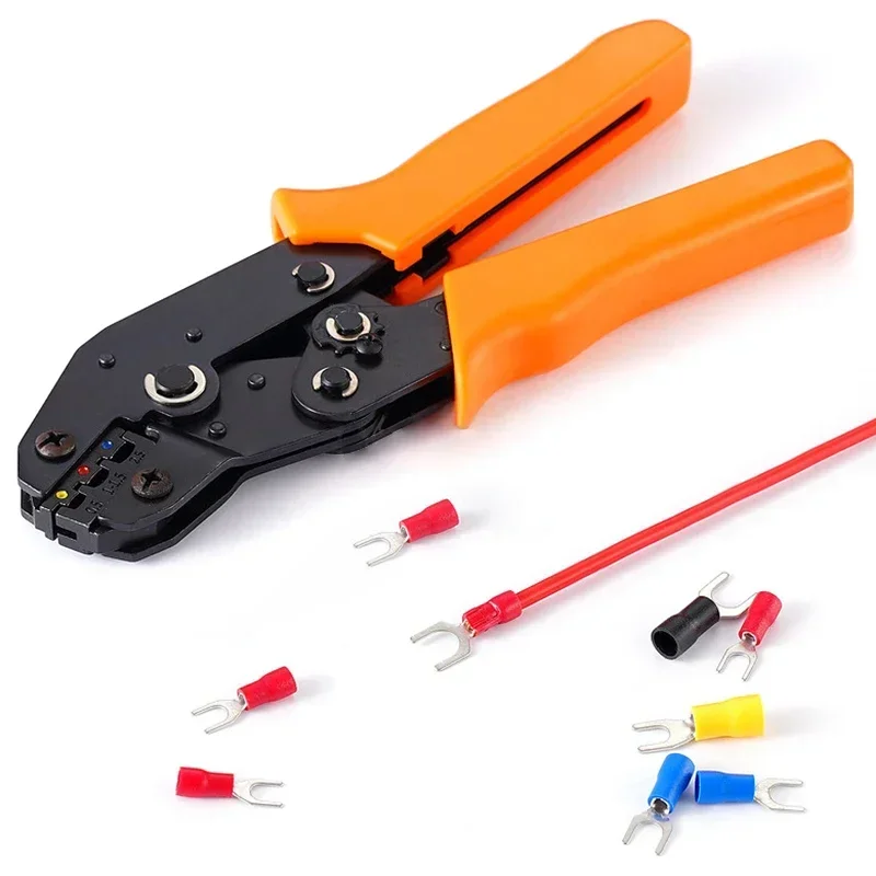 100Pcs SV Typ Draht Frühling Terminal SV 1,25 SV2 Gabel U Y PVC Isolieren Aderendhülsen Block Spaten Kaltpressung kabel Ende Crimp Stecker